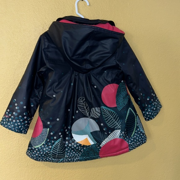 Catimini Rain Jacket Size 3 Leaf Pattern - Picture 5 of 9